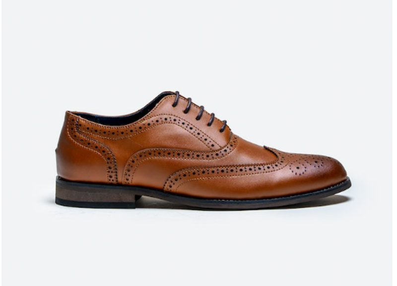 Cavani Clark Brogue Tan-1